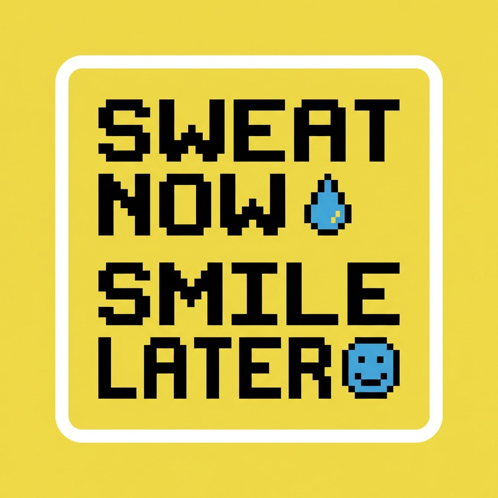 Sweat now smile later quote