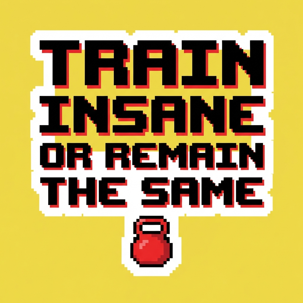 Train insane fitness quote